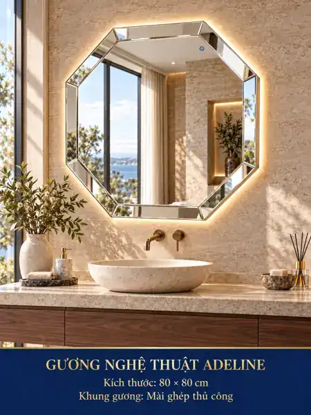 Adeline Octagonal Mirror, 80 × 80 cm — NAVADO mirror