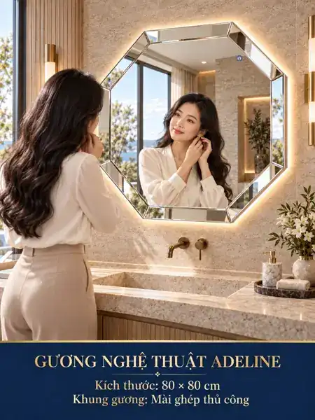 Adeline Octagonal Mirror, 80 × 80 cm — NAVADO mirror