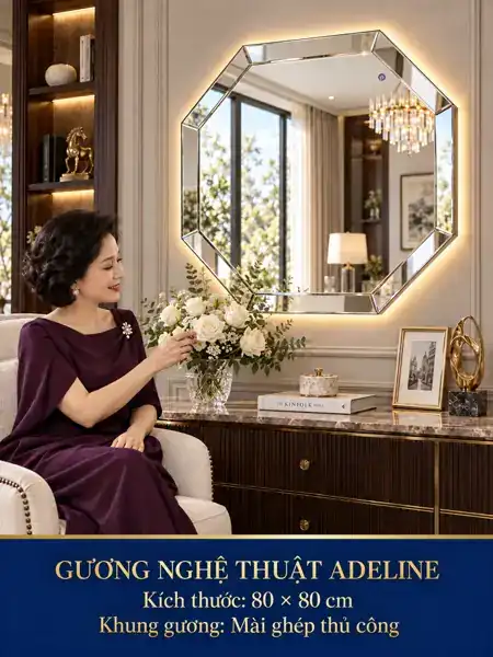 Adeline Octagonal Mirror, 80 × 80 cm — NAVADO mirror