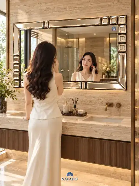 Charlotte Artistic Mirror, 150 × 100 cm — NAVADO mirror
