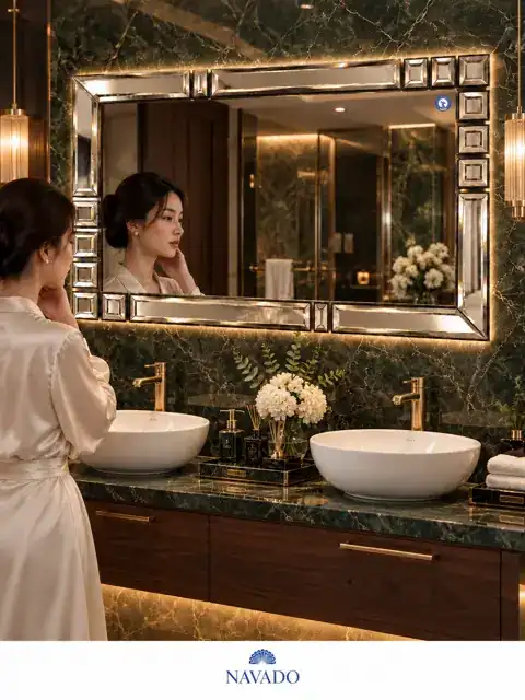 Charlotte Artistic Mirror, 150 × 100 cm — NAVADO mirror