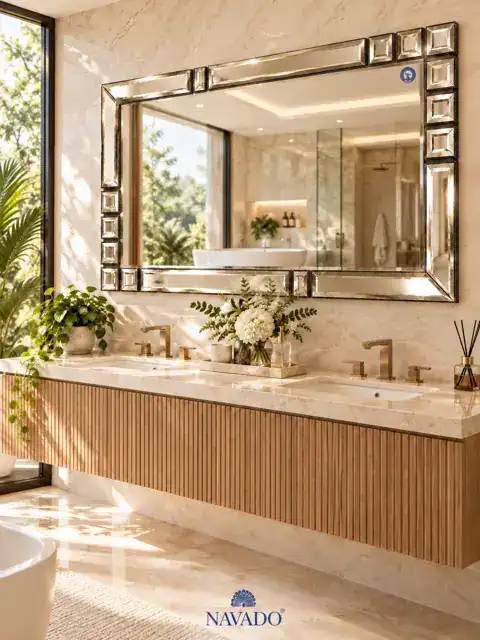 Charlotte Artistic Mirror, 150 × 100 cm — NAVADO mirror