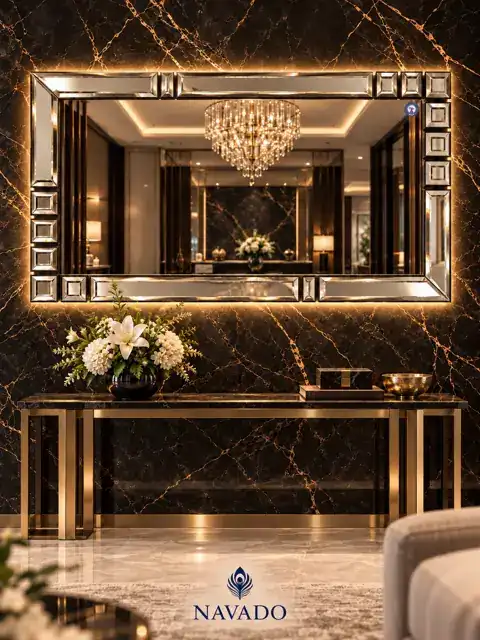 Charlotte Artistic Mirror, 150 × 100 cm — NAVADO mirror