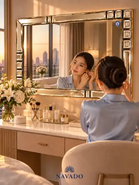 Charlotte Artistic Mirror, 150 × 100 cm — NAVADO mirror