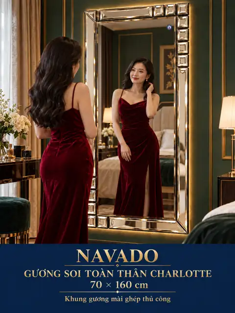 Charlotte Full-Length Mirror, 70 × 160 cm — NAVADO mirror