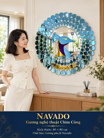 Peacock 80 × 80 cm