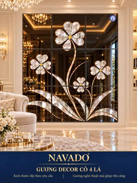 Four-Leaf Clover Mirror Wall — NAVADO mirror