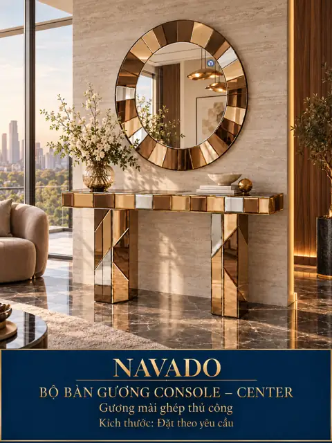 Center Mirror and Console Set — NAVADO mirror