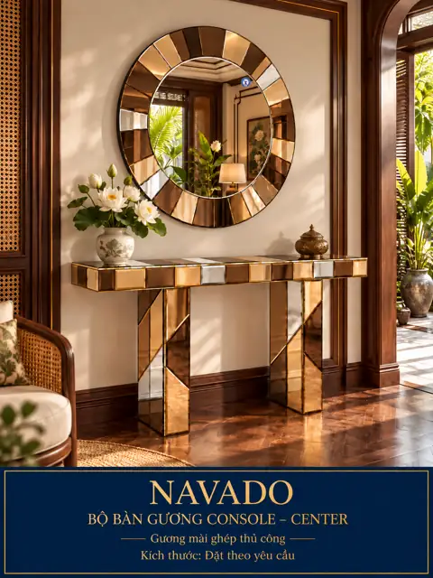 Center Mirror and Console Set — NAVADO mirror