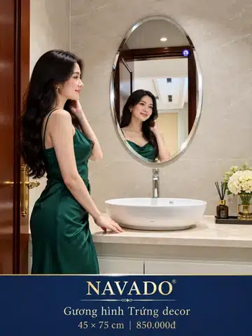 Egg Decorative Mirror 45 × 75 cm