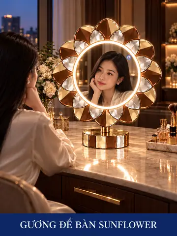 Sunflower Tabletop Mirror, 60 × 60 cm — NAVADO mirror