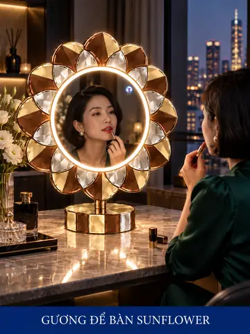 Sunflower Tabletop Mirror, 60 × 60 cm — NAVADO mirror