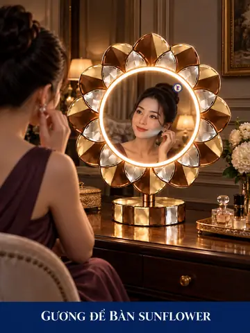 Sunflower Tabletop Mirror, 60 × 60 cm — NAVADO mirror