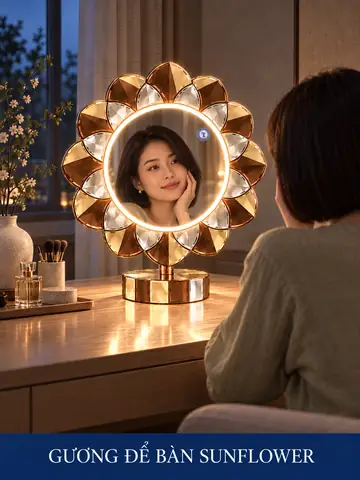 Sunflower Tabletop Mirror, 60 × 60 cm — NAVADO mirror