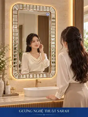 Sarah Artistic Mirror, 60 × 100 cm — NAVADO mirror