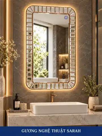 Sarah Artistic Mirror, 60 × 100 cm — NAVADO mirror