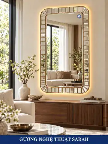 Sarah Artistic Mirror, 60 × 100 cm — NAVADO mirror
