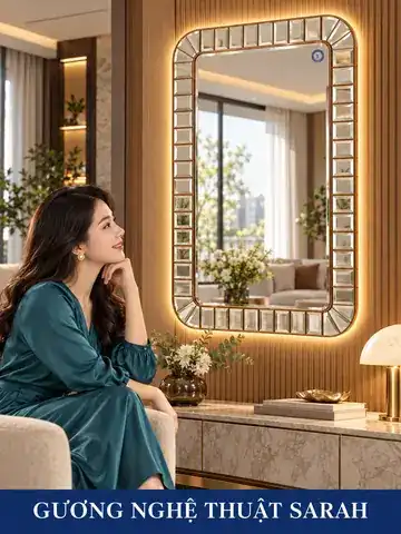 Sarah Artistic Mirror, 60 × 100 cm — NAVADO mirror