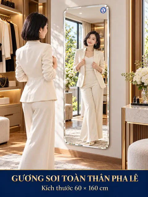 Wall-mounted Crystal Mirror