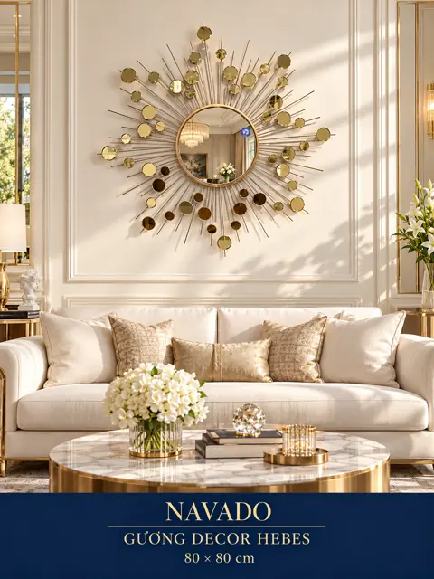 Hebes Decorative Mirror, 80 × 80 cm — NAVADO mirror