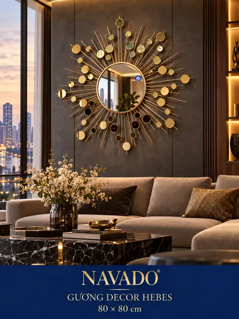 Hebes Decorative Mirror, 80 × 80 cm — NAVADO mirror