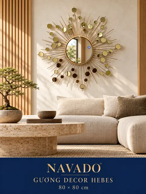 Hebes Decorative Mirror, 80 × 80 cm — NAVADO mirror