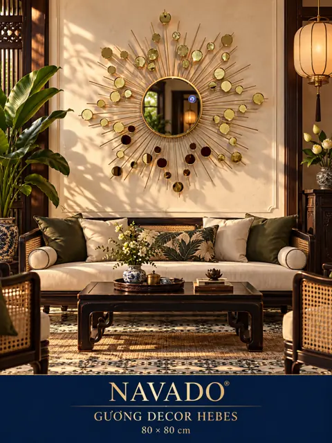 Hebes Decorative Mirror, 80 × 80 cm — NAVADO mirror