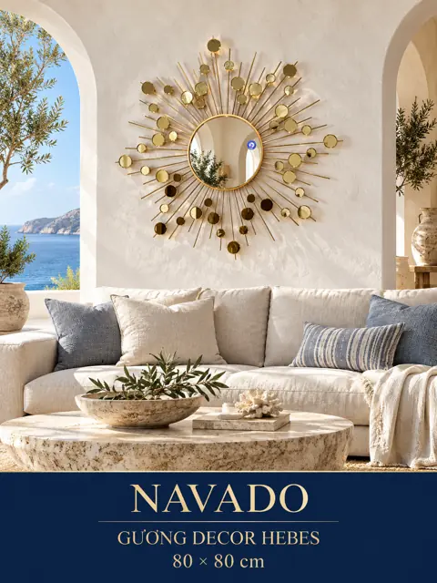 Hebes Decorative Mirror, 80 × 80 cm — NAVADO mirror