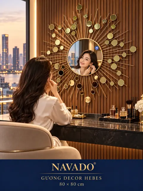 Hebes Decorative Mirror, 80 × 80 cm — NAVADO mirror