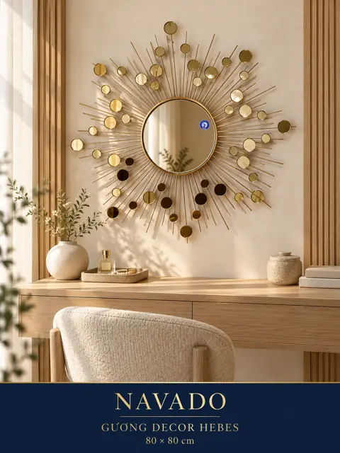Hebes Decorative Mirror, 80 × 80 cm — NAVADO mirror