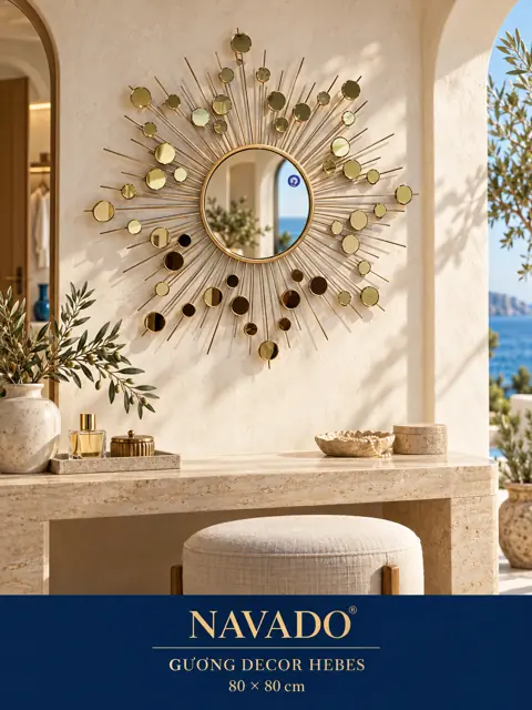 Hebes Decorative Mirror, 80 × 80 cm — NAVADO mirror