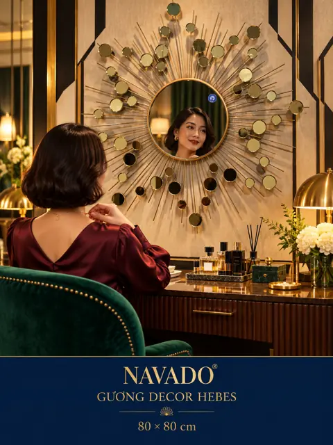 Hebes Decorative Mirror, 80 × 80 cm — NAVADO mirror