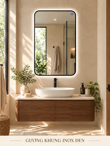 Black Stainless Steel Framed Mirror, 60 × 90 cm — NAVADO mirror