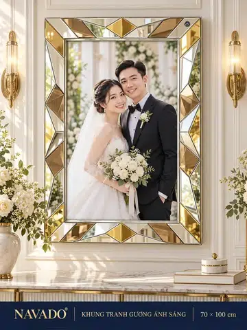 Light Mirrored Art Frame