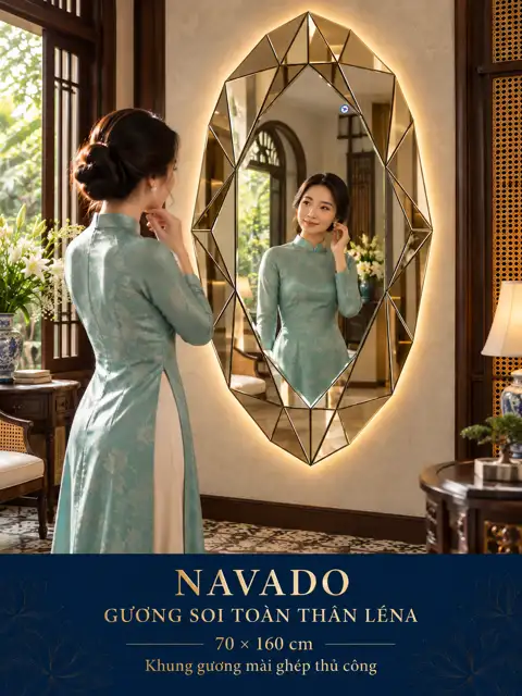 Léna Full-Length Mosaic Mirror, 70 × 160 cm — NAVADO mirror