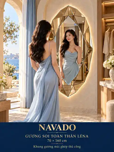 Léna Full-Length Mosaic Mirror, 70 × 160 cm — NAVADO mirror