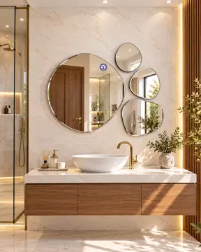 Four-piece Pebble Mirror Set
