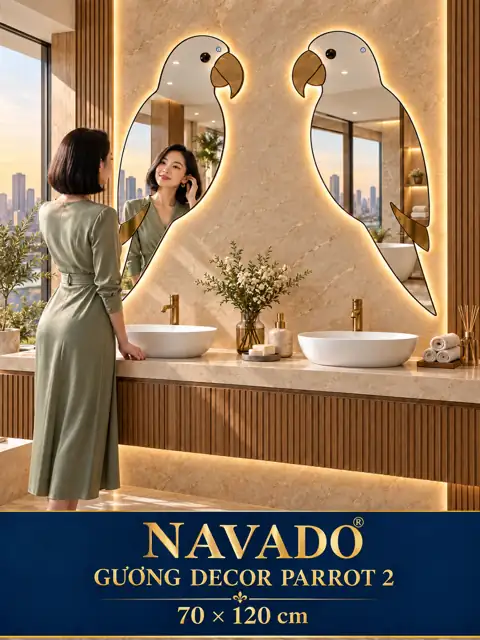 Parrot 2 LED Bathroom Mirror — NAVADO mirror