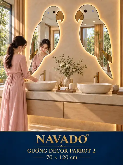 Parrot 2 LED Bathroom Mirror — NAVADO mirror