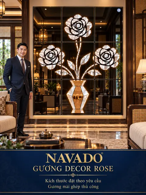 Rose Vase Mirror Wall — NAVADO mirror