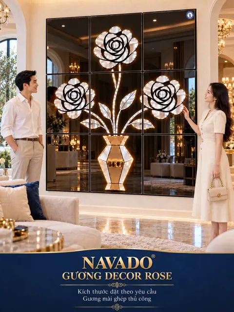 Rose Vase Mirror Wall — NAVADO mirror