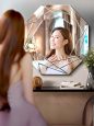 Luxury Artistic Wall Mirror Kevia NAV 2089-NT
