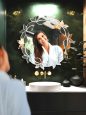 Luxury Round Leaf-Inspired Bathroom Wall Art Mirror Nuer NAV 2044-NT - Image 4