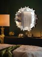 Luxury Round Leaf-Inspired Bathroom Wall Art Mirror Nuer NAV 2044-NT - Image 6