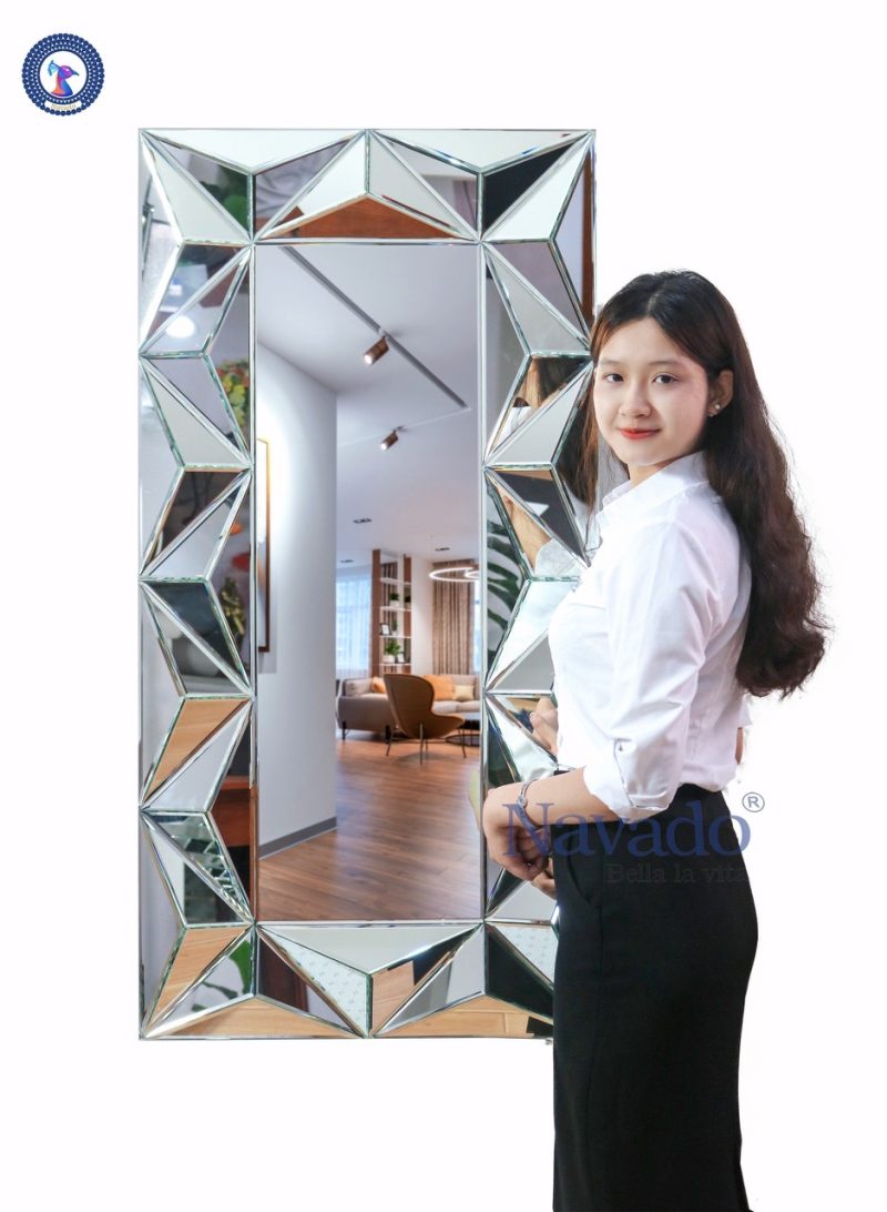 Beveled Luxury Decorative Wall Mirror Navado Hathaway NAV 2084-NT